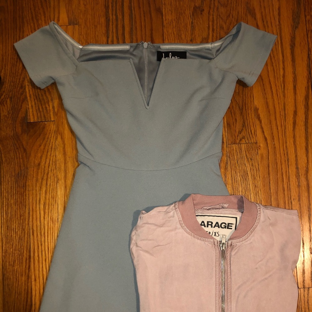 Lulus Grey Skater Dress